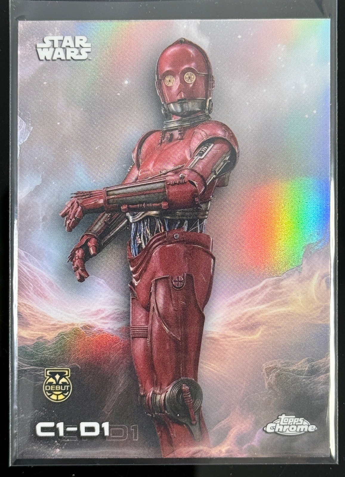 2025 Topps Chrome Star Wars C1-D1 DEBUT Refractor #14