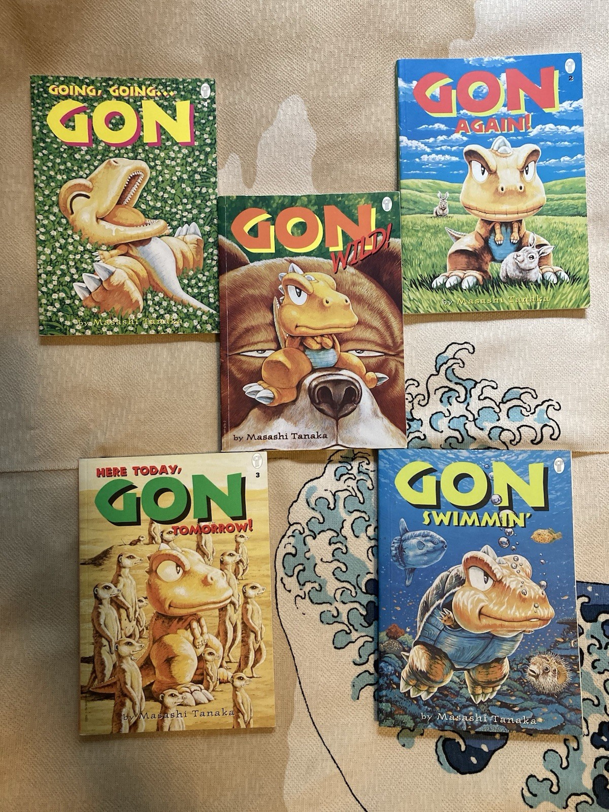 GON Manga Lotto 5 Masashi Tanaka Paradox Press Inglese Silenzioso Fumetto Dinosauro