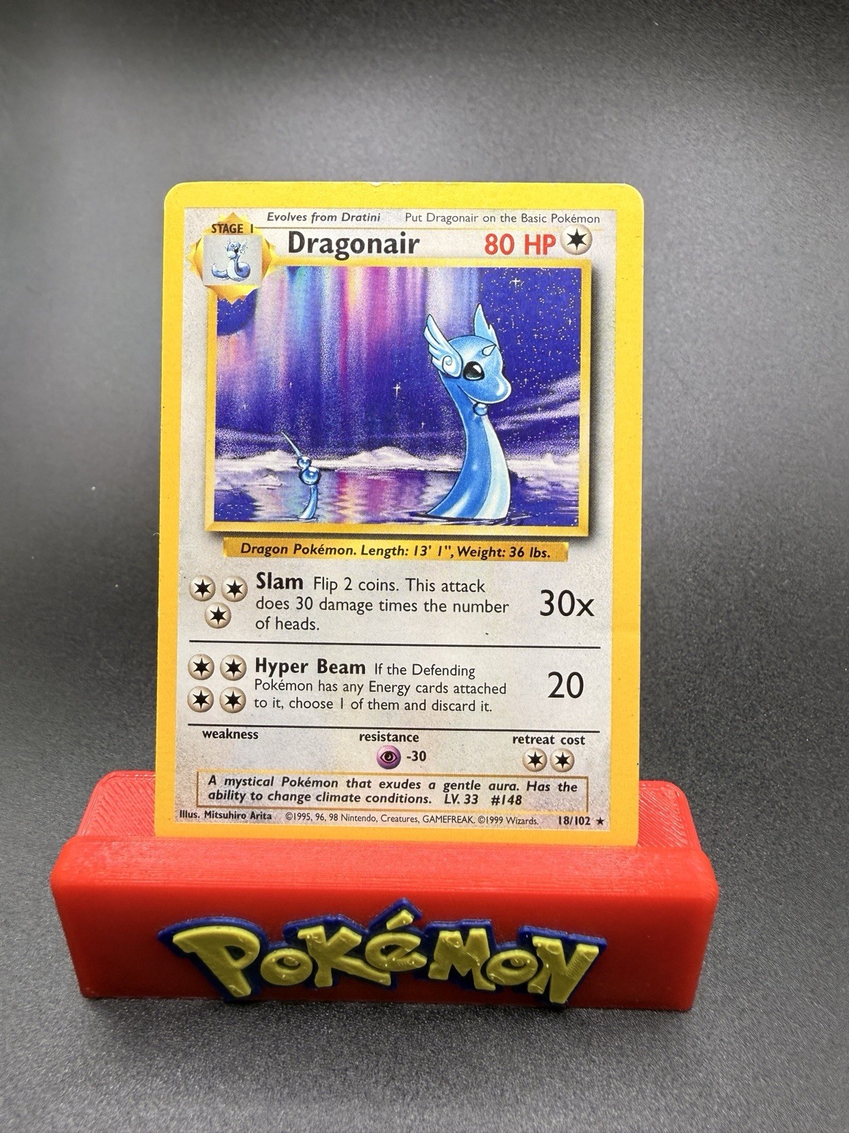 DRAGONAIR 18/102 RARO SET BASE ILLIMITATO POKEMON MP
