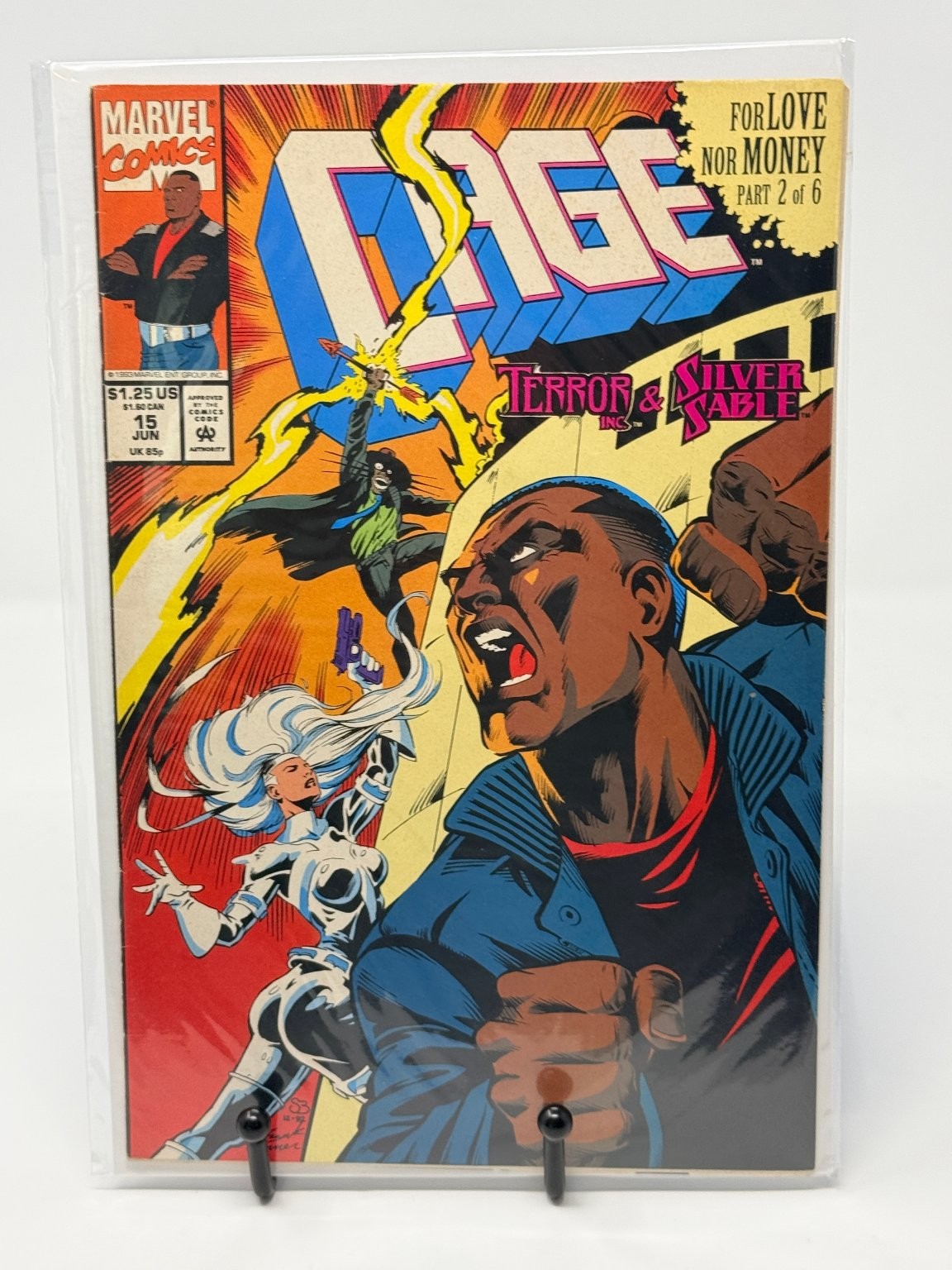 CAGE #15 Marvel Comics 1993 Silver Sable Terror Inc per amore né denaro parte 2