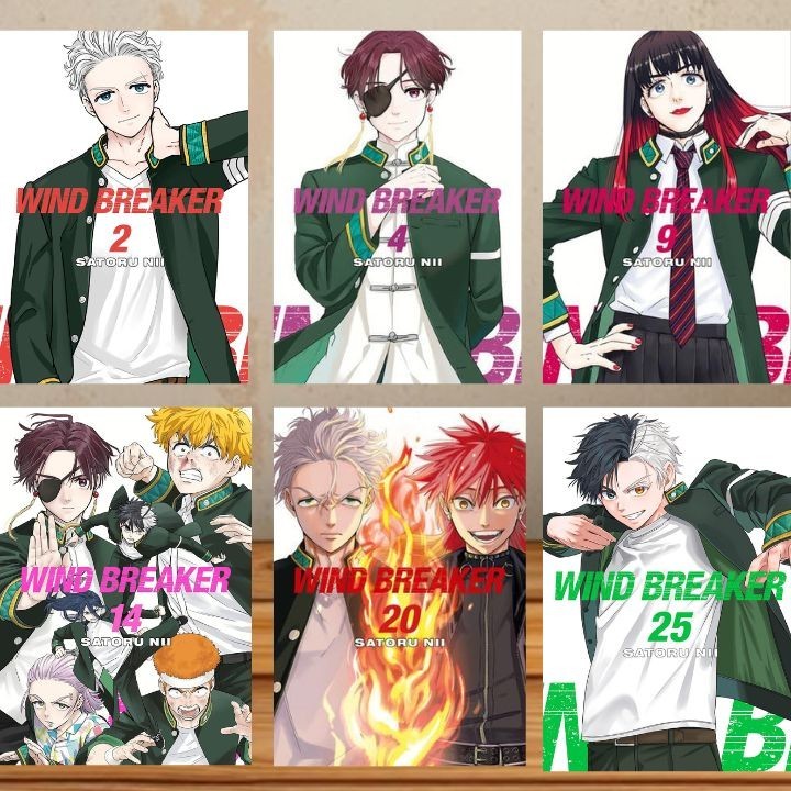 Wind Breaker Manga Vol 1-25 Set Inglese Satoru Nii Shonen Azione Fumetto Nuovo