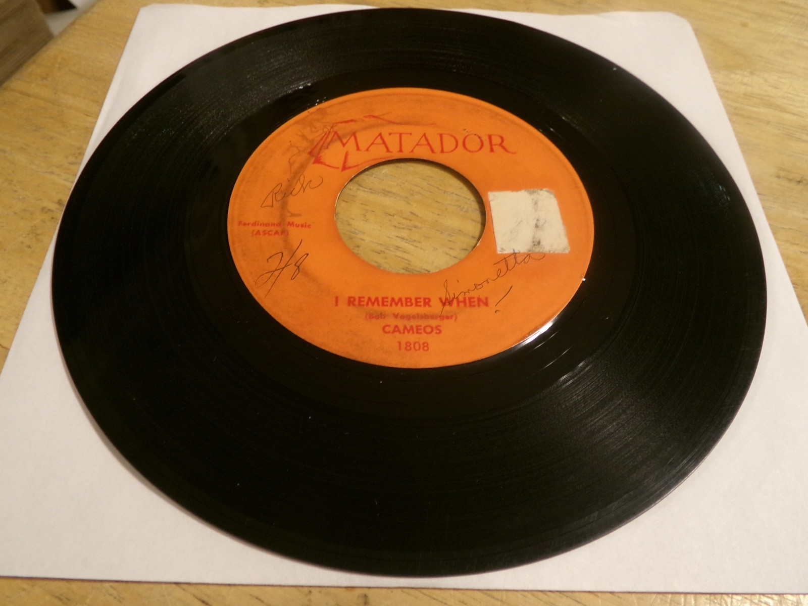 Cameos 45 - I Remember When - Matador 1808