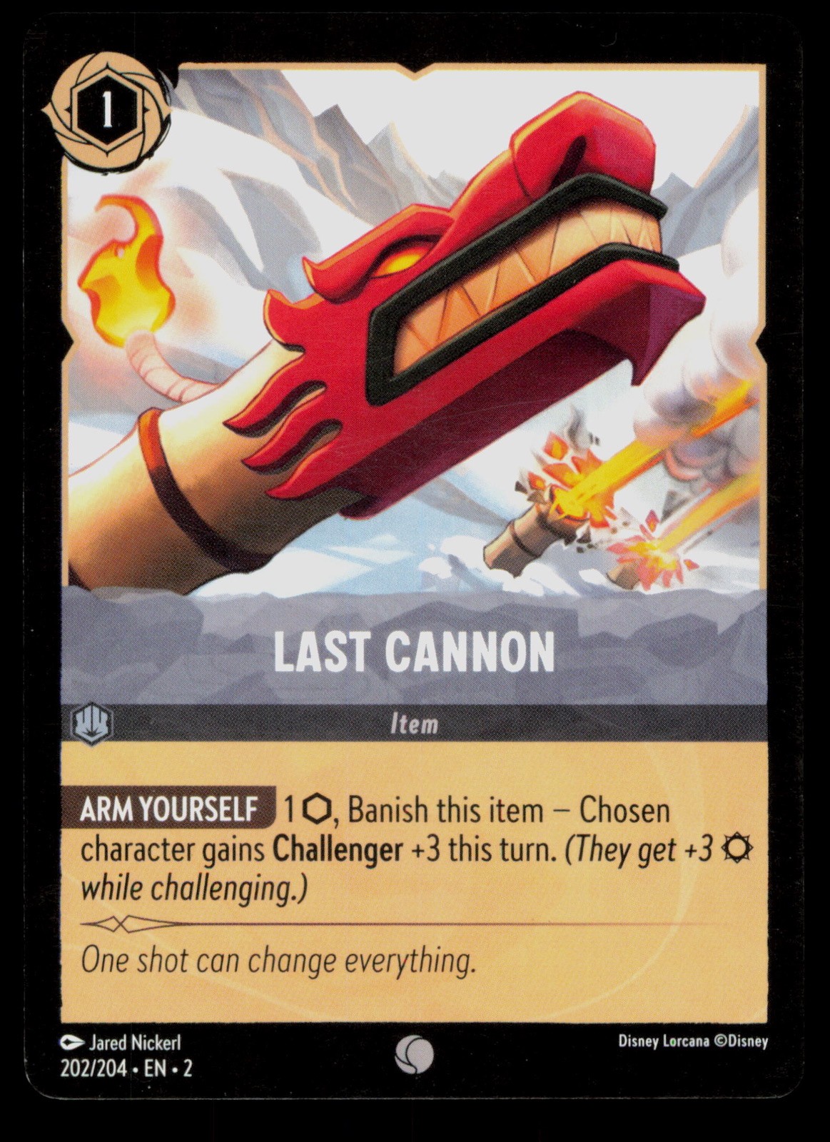 Last Cannon 202/204 Disney Lorcana   Trading Card TCG CCG