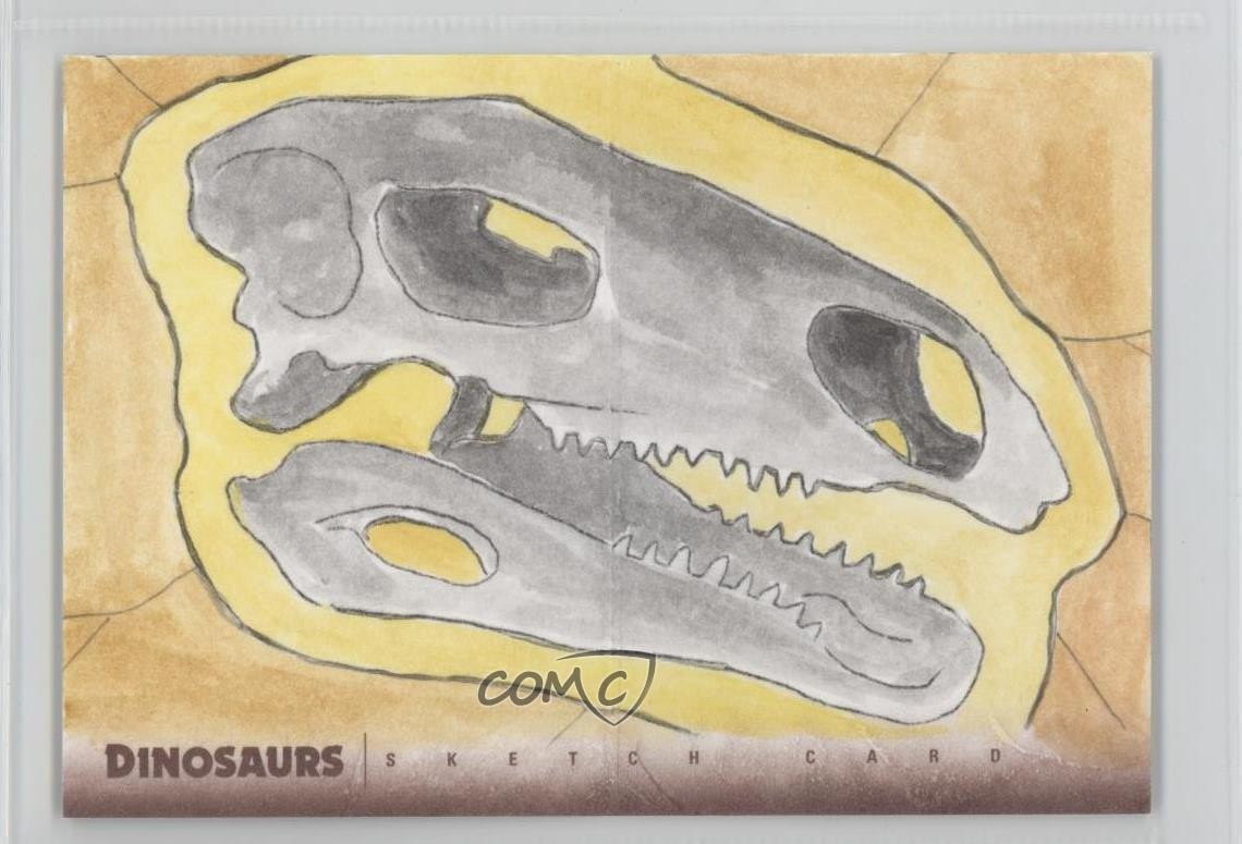 2015 Dinosauri Libretto Carte 2 Pannelli Realizzazione 1/1 Chris West Schizzo Automatico 1i7