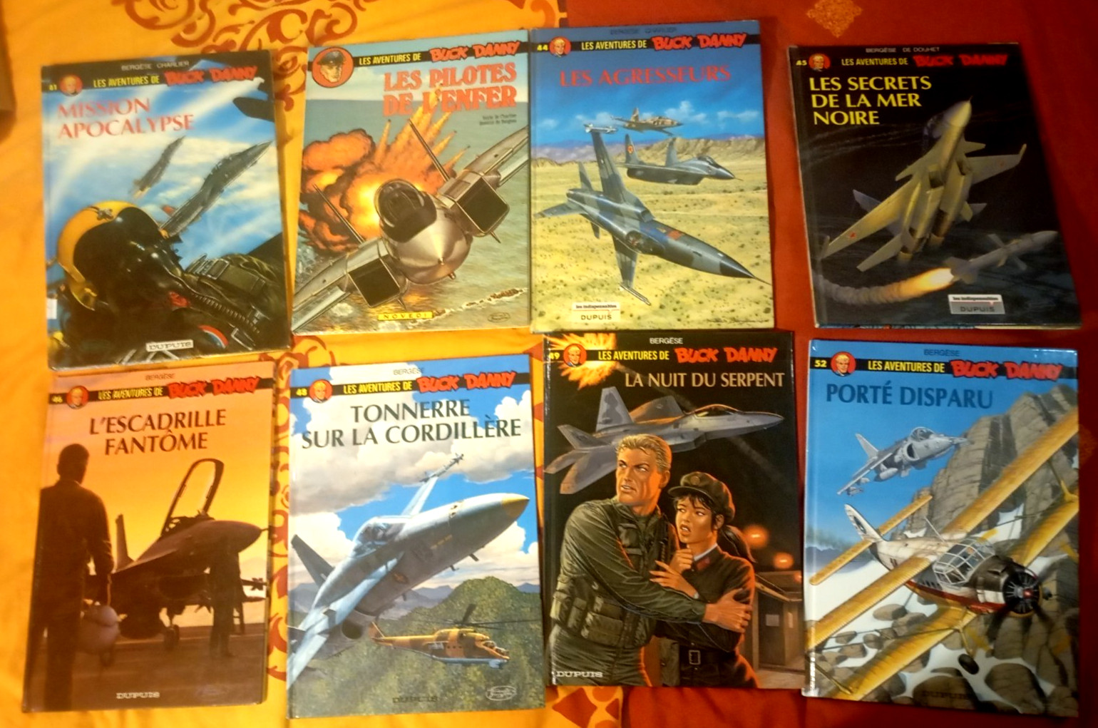 lot 8  bd dont 5 eo tbe  BUCK DANNY n° 41 42 44 45 46 48 49 52 (Bergese)