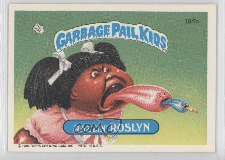 1986 Topps Garbage Pail Kids Series 5 Razzin' Roslyn #194b 1s7