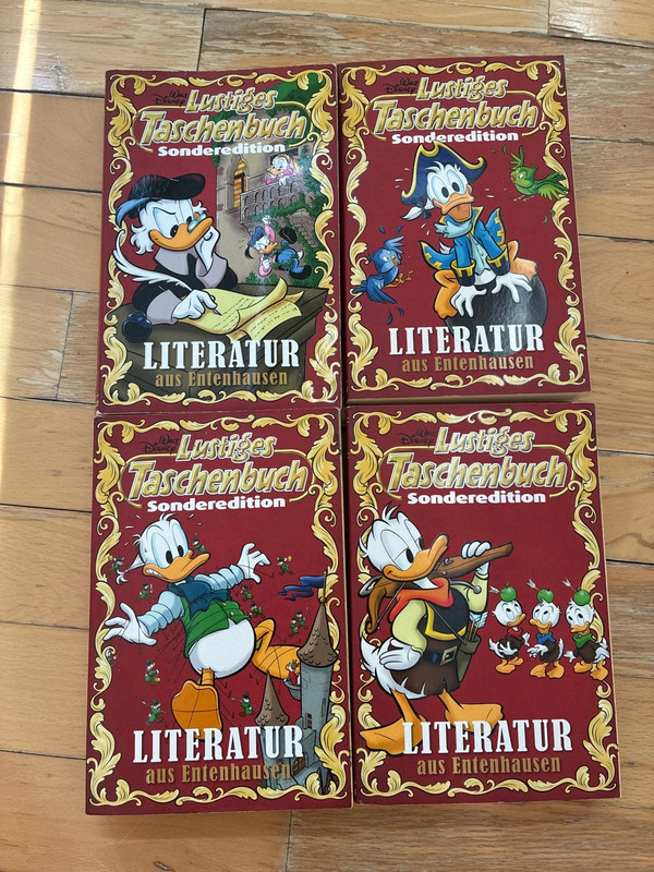 4x Lustiges Taschenbuch Sonderedition – Literatur aus Entenhausen – komplett