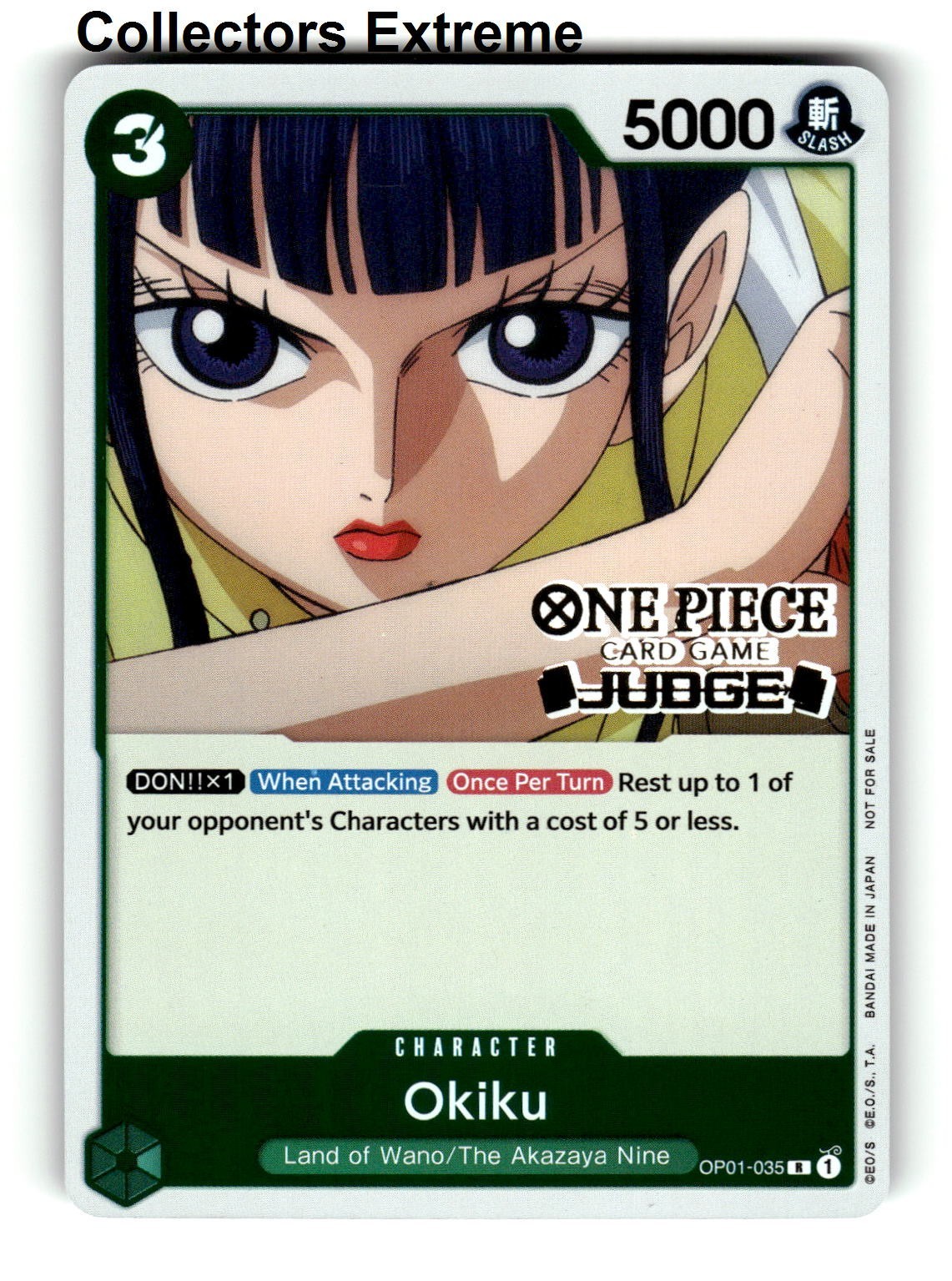One Piece Kit Torneo Promozionale Foil Card OP01-035 Okiku - Giudice