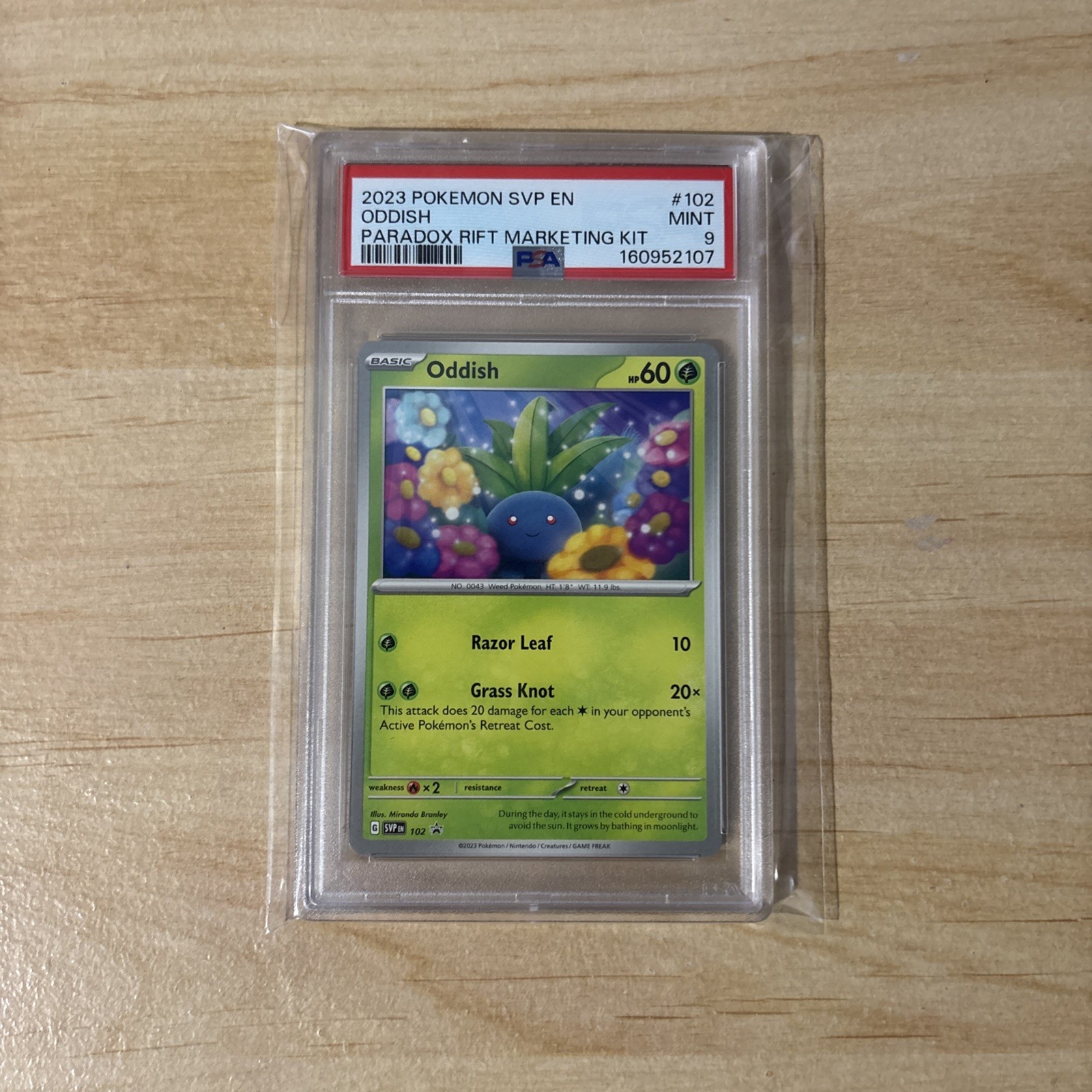 Oddish 102/182 Paradox Rift Marketing Kit Pokemon PSA 9