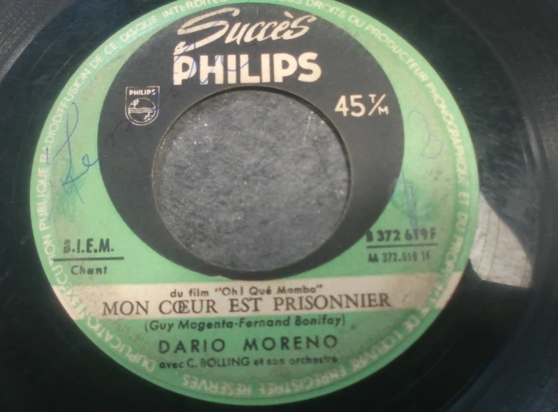 45t juke box dario moreno -mon coeur est prisonnier -1955