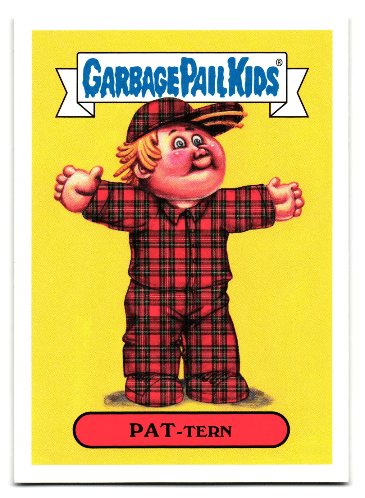 Flannel PAT -Tern GPK Garbage Pail Kids Topps 2019 We Hate The '80s #8b