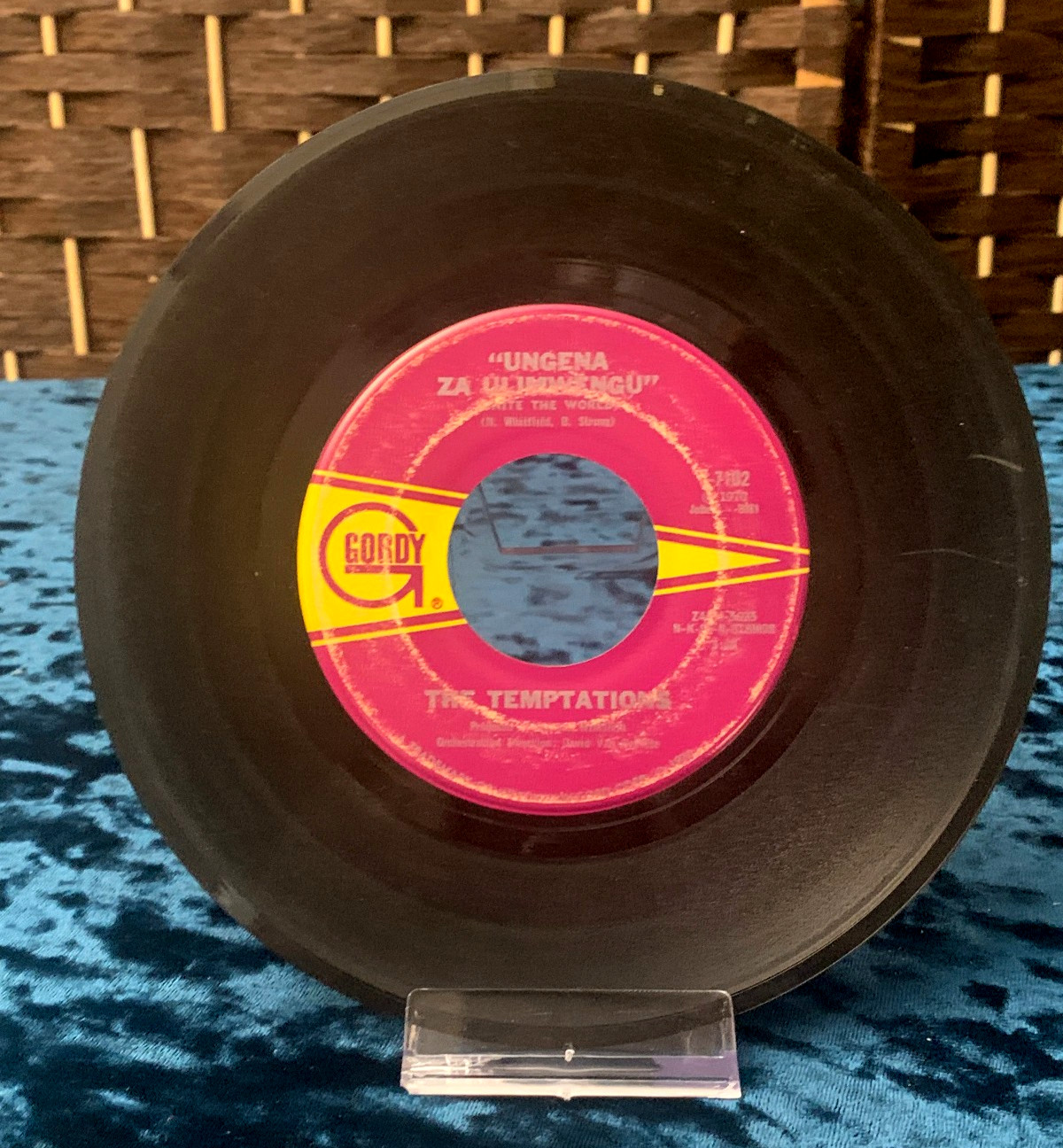 Temptations Hum Along and Dance 7" vinyl USA Gordy 1970 B/w ungena za ulimwengu
