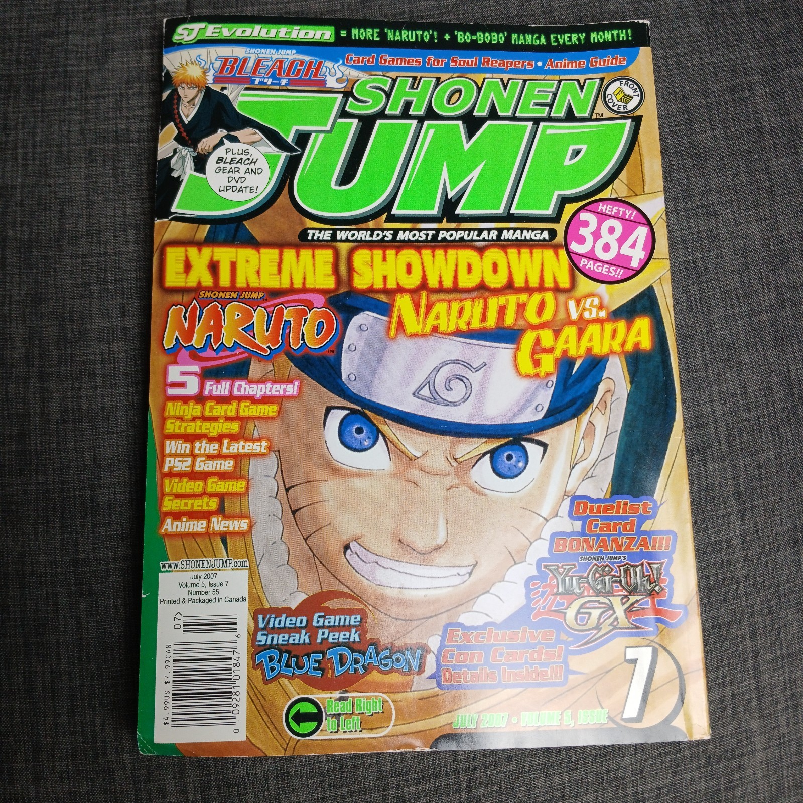 Shonen Jump Naruto Manga Magazine Luglio 2007 Volume 5 Numero 7 #55 -TA