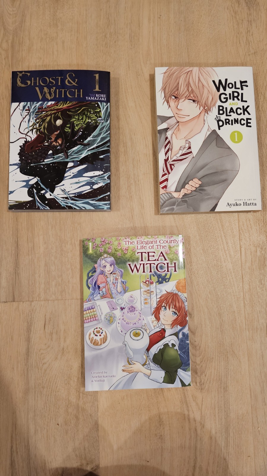 Lotto libri manga Tea Witch #1 ragazza lupo e principe nero #1 strega fantasma #1