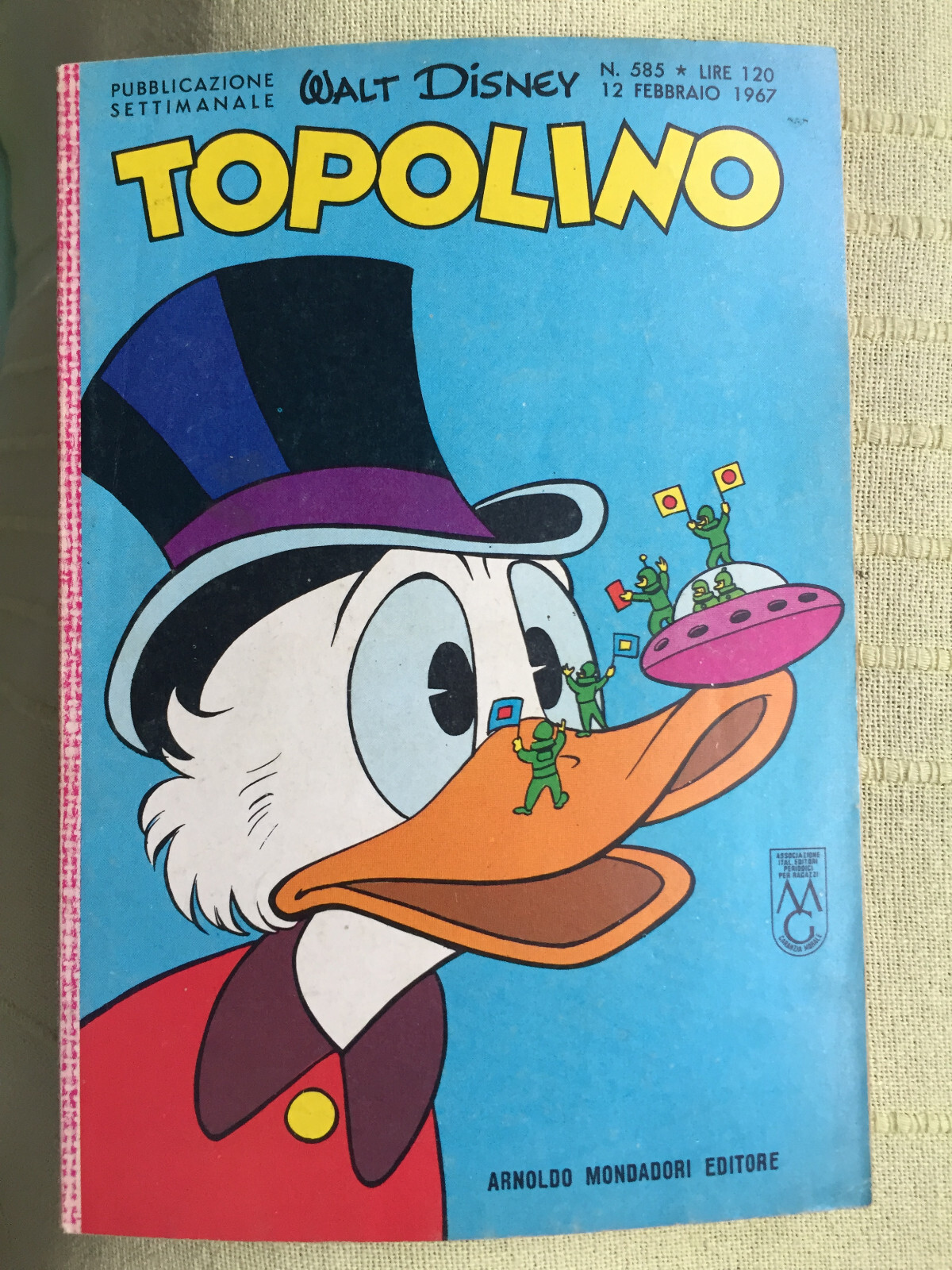 TOPOLINO N° 585 - 12 FEBBRAIO 1967 - NO BOLLINI, OK CEDOLA. OTTIMO/EDICOLA!
