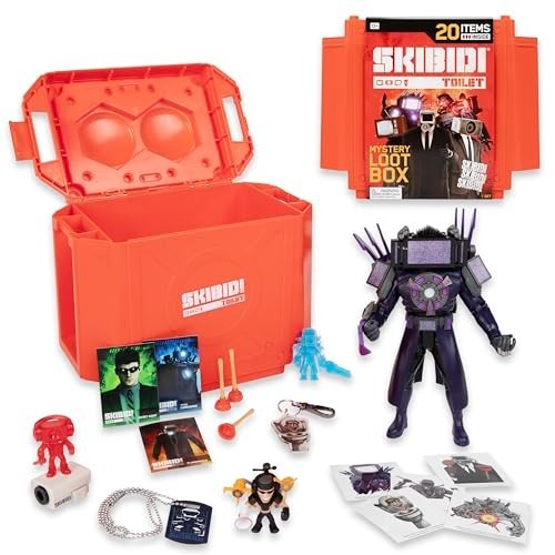 Mystery Loot Box Action Figures Set w/ 10" Titan Figure & 19 Surprises