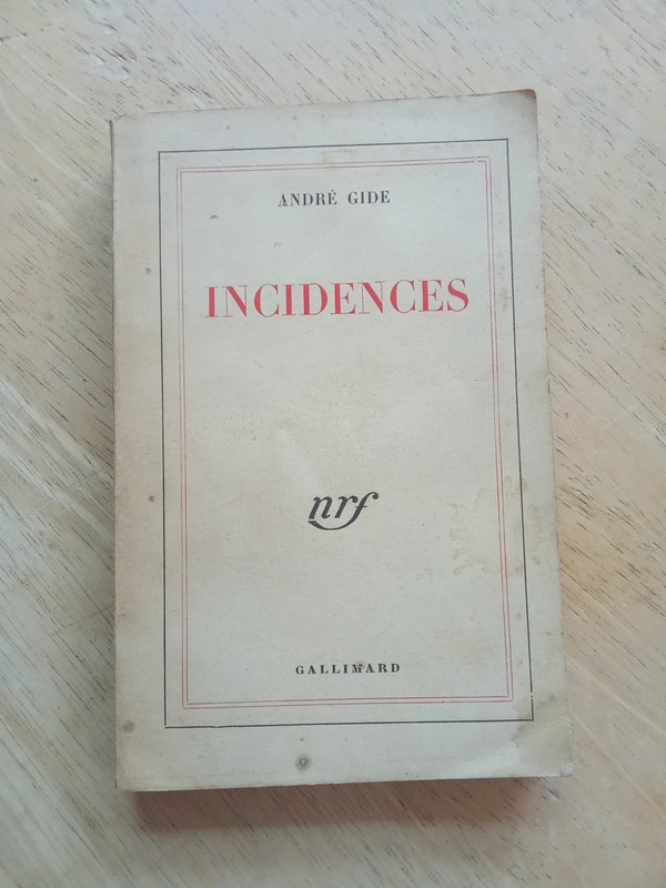 Incidences, par André Gide