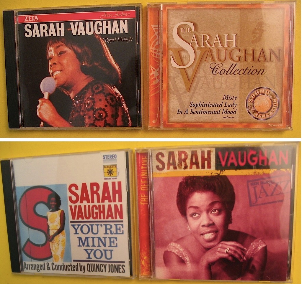 4 CD LOT Sarah Vaughan 'Round Midnight Collection You're Mine You The Definitive