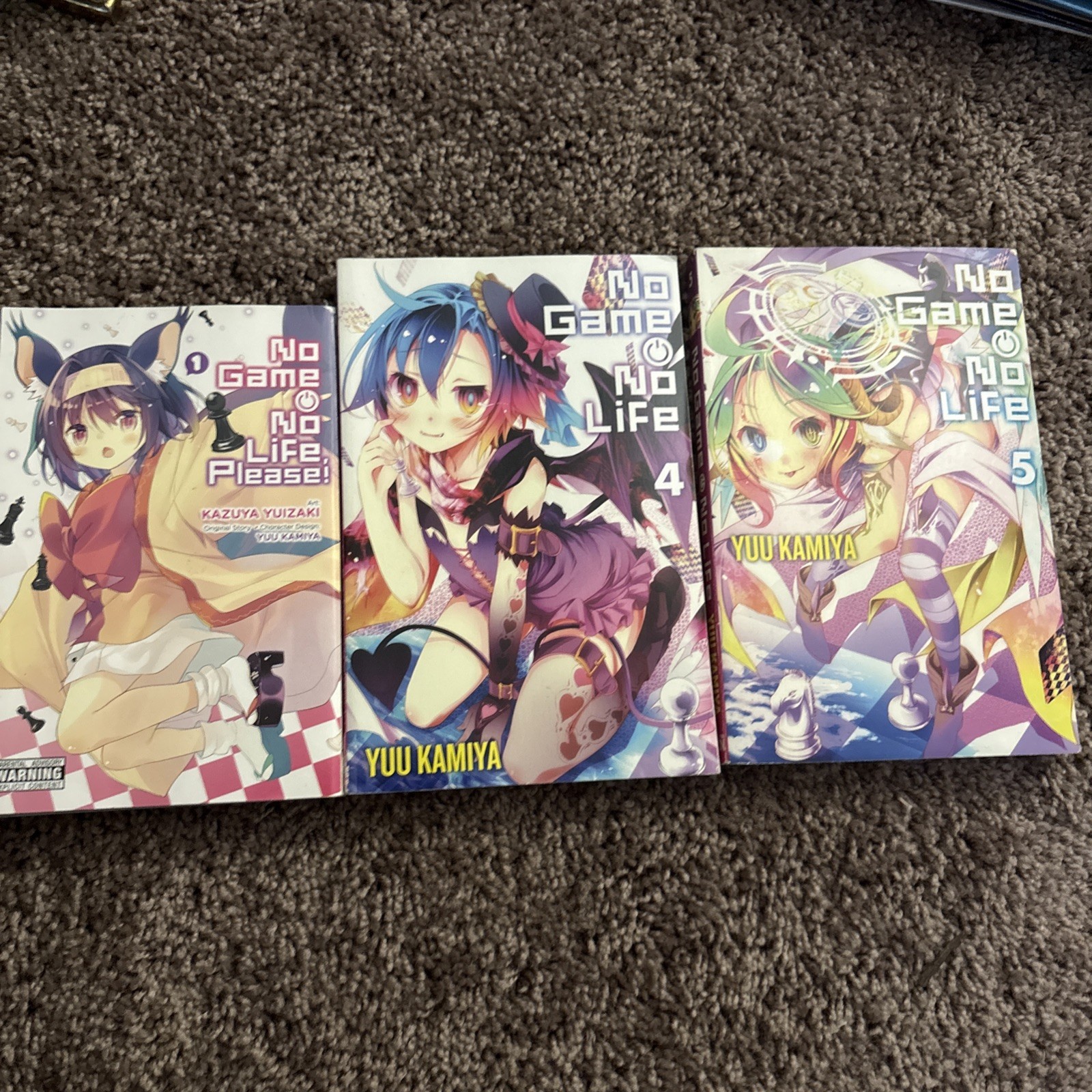 No Game No Life Vol 1, 4,5 Light Novel Set Inglese - Yuu Kamiya Yen On