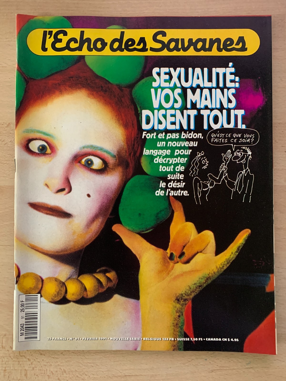 B.D Magazine "L'Echo des Savanes" n°91 de 2/1991; Jean Linard/ Dico Anti-France
