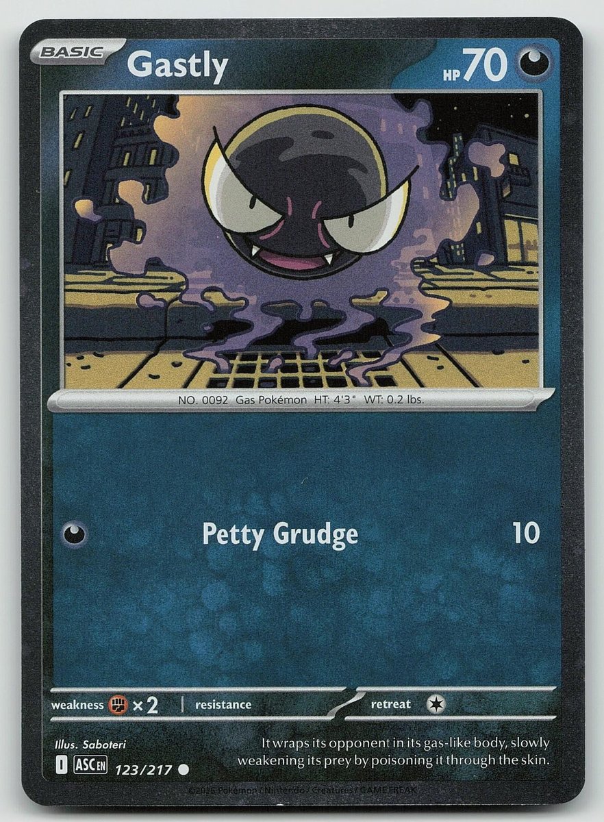 Pokemon Gastly (Cosmos Holo) 123/217 carte e prodotti vari comuni quasi nuovi