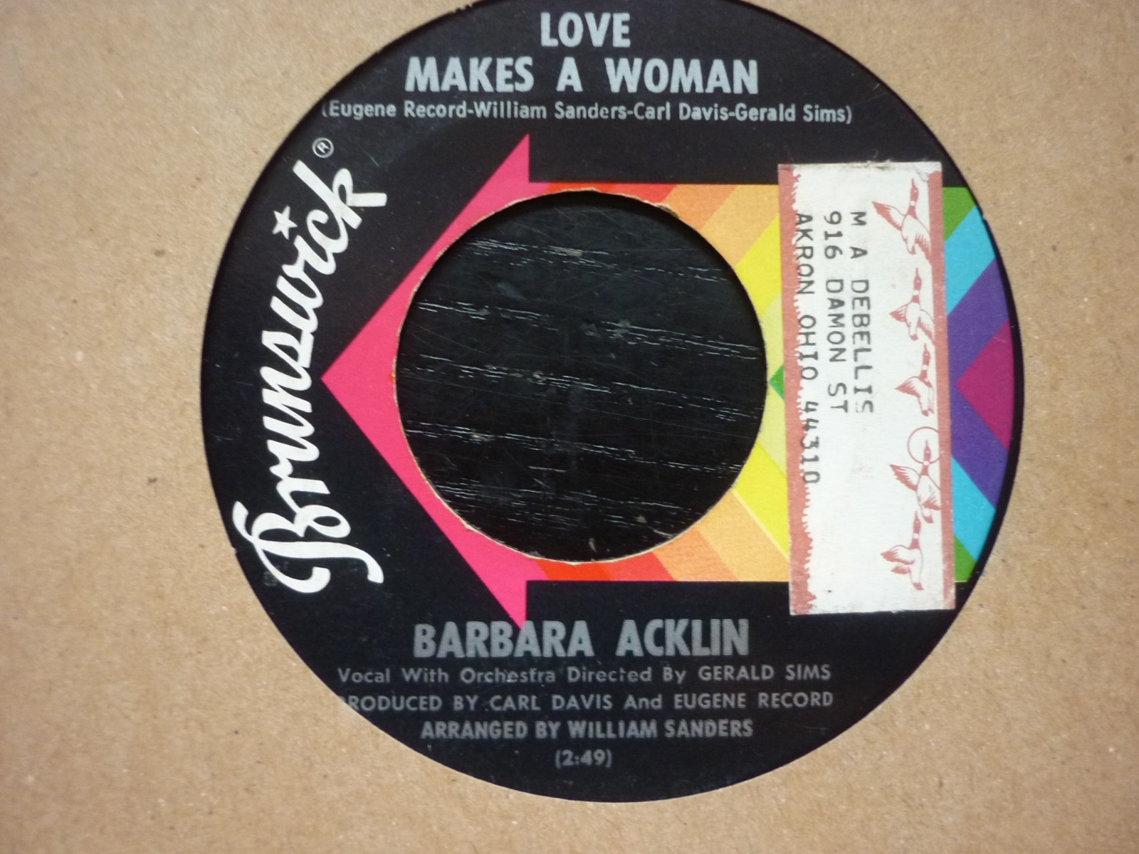 barbara acklin love makes a woman brunswick northern  soul  usa 45