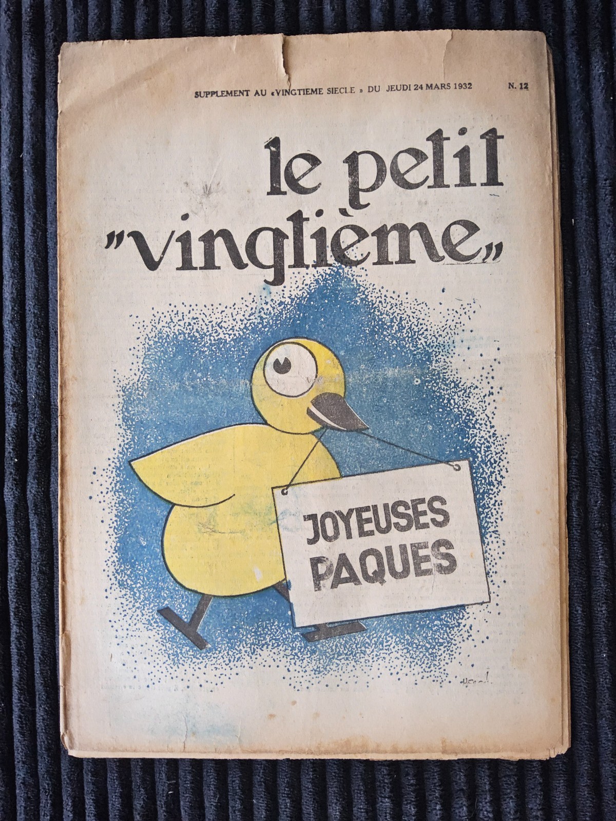 Tintin - Petit Vingtième - Numéro 12 de 1932 - Hergé - Amérique