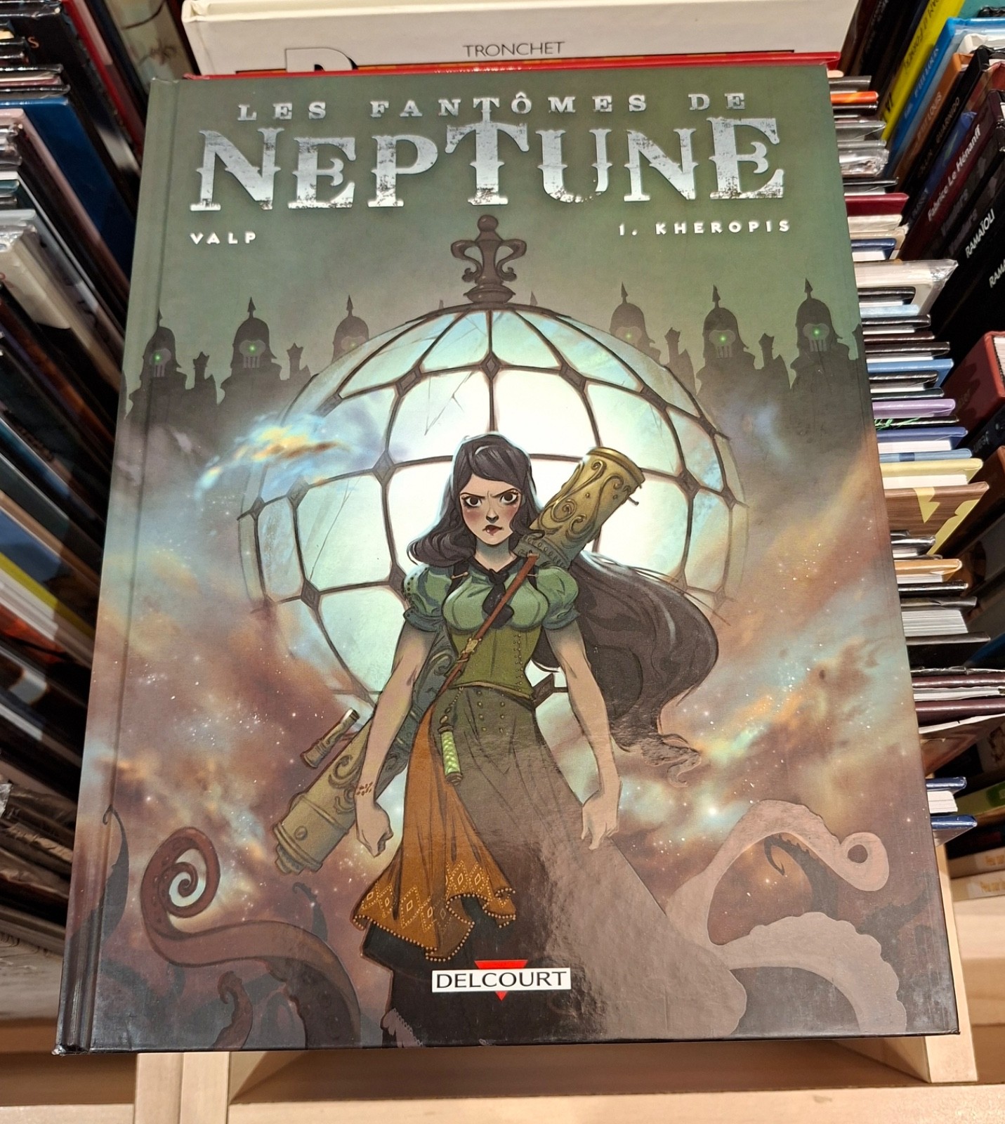 Les Fantômes de Neptune T.1 Kheropis _Valp _ Delcourt  1ère éd° 2015 /Dédicacé