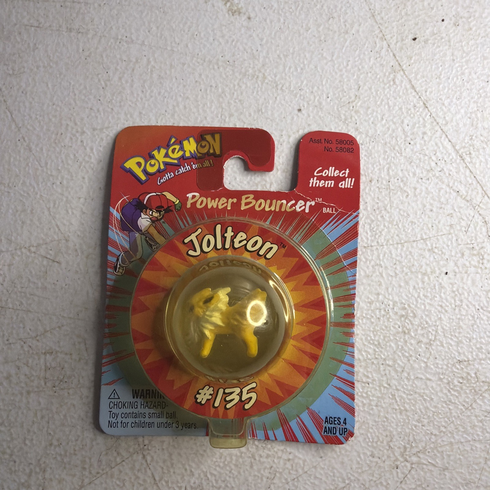 1999 Hasbro Pokemon Power Bouncer Ball Jolteon Bouncy Super Ball