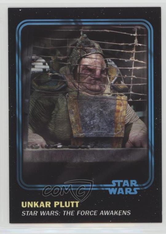 2016 Topps Star Wars Card Trader carte fisiche blu Unkar Plutt #62 2f4