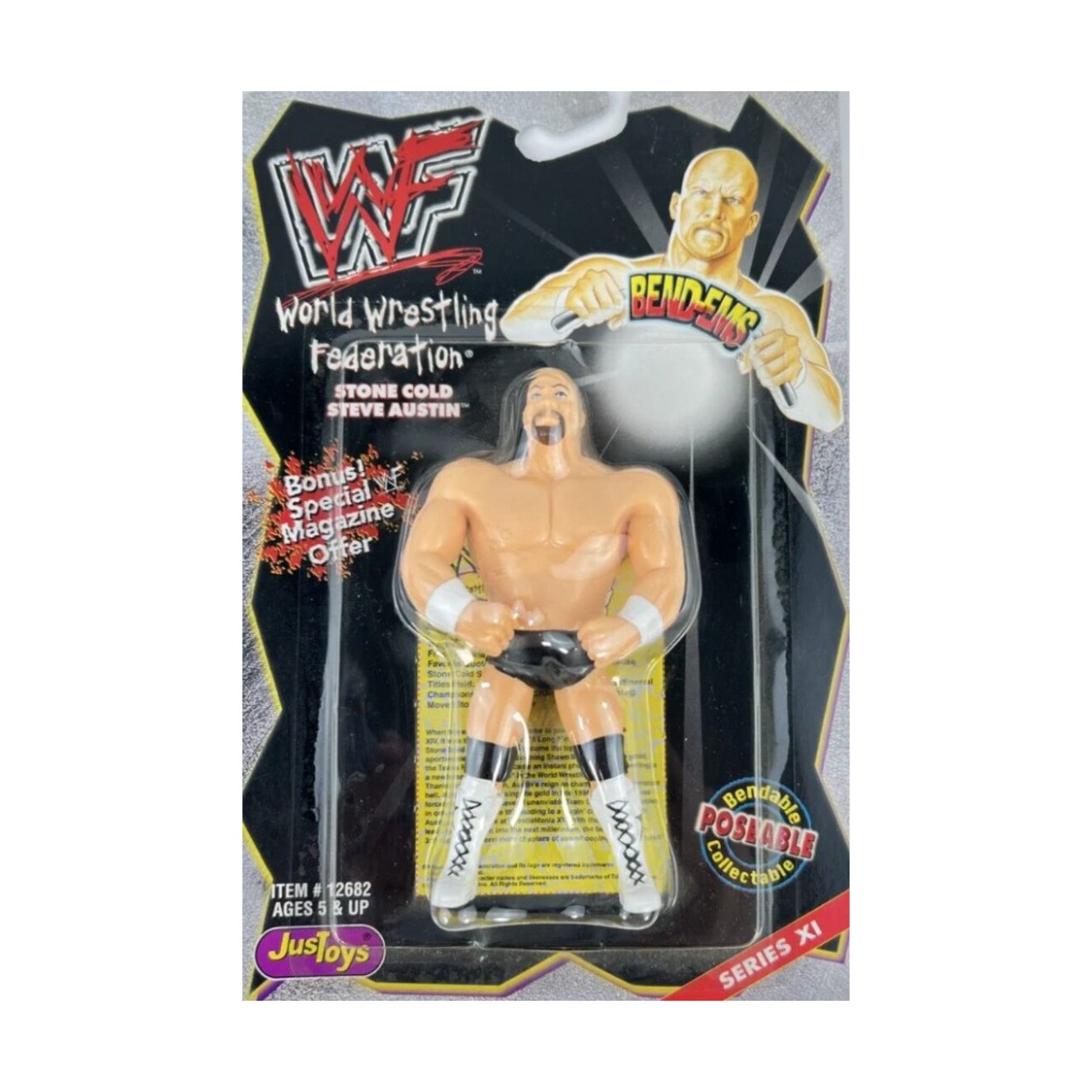 Just Toys Bend-Ems Stone Cold Steve Austin ottime condizioni/come nuovo