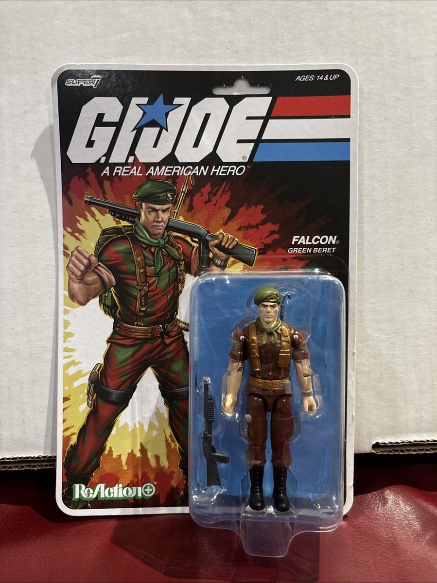 Berretto verde 2025 Super7 ReAction+ Plus GI Joe Falcon 3,75"