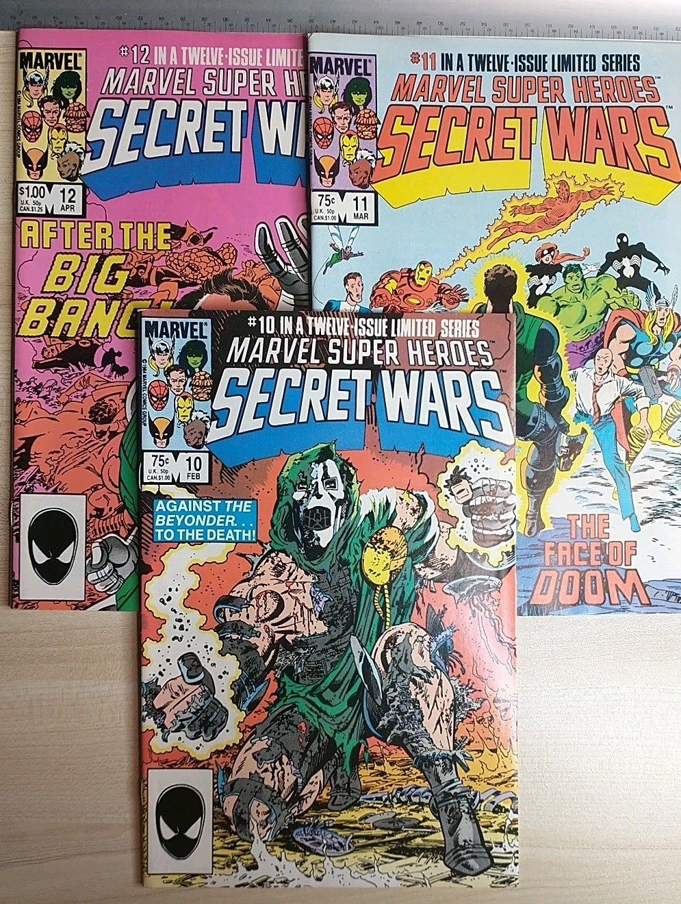 Lotto 3 fumetti Marvel Supereroi Guerre Segrete #11 12 13, 1985