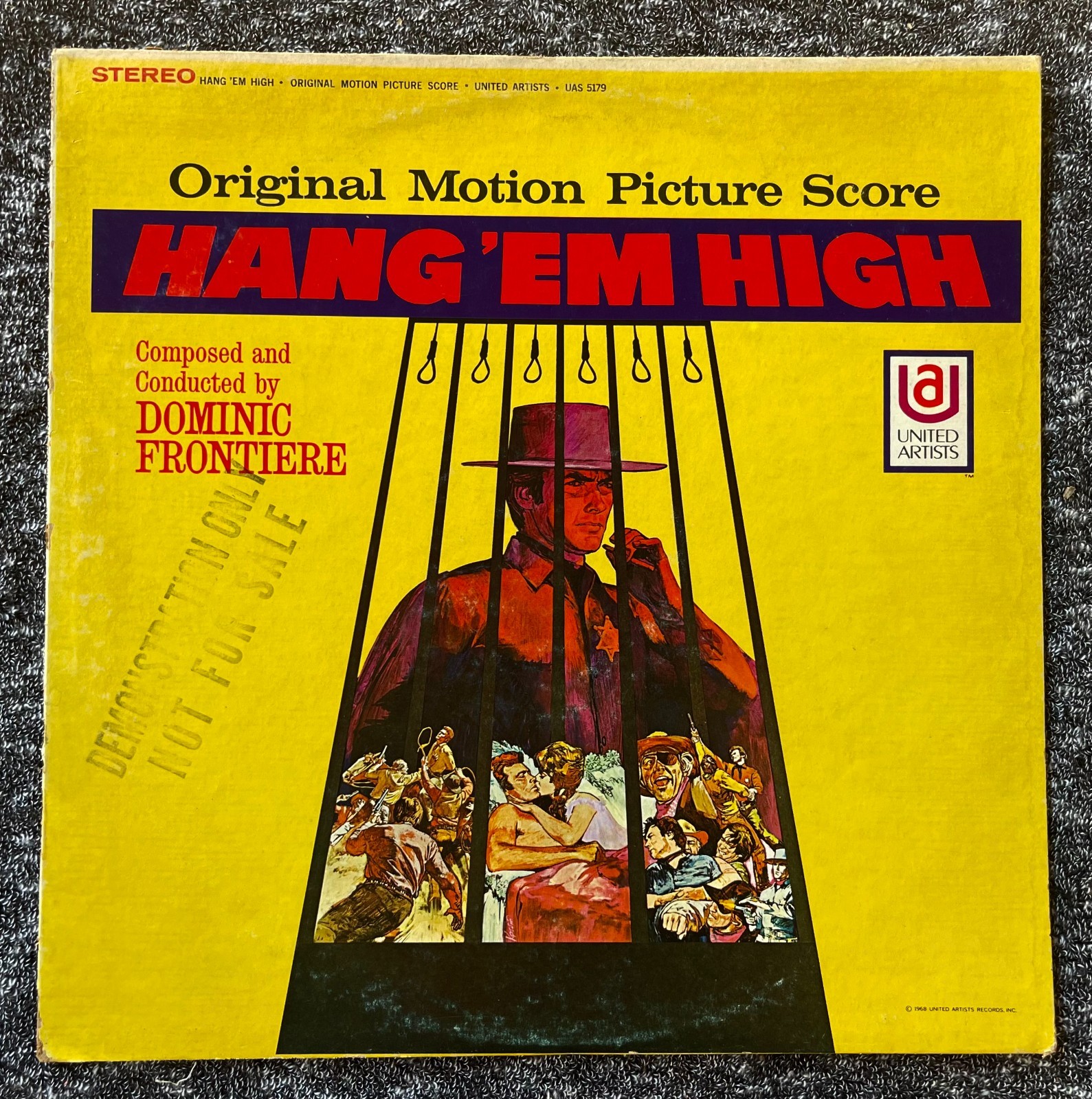 HANG 'EM HIGH Original Soundtrack Dominic FRONTIERE with INNER SLEEVE