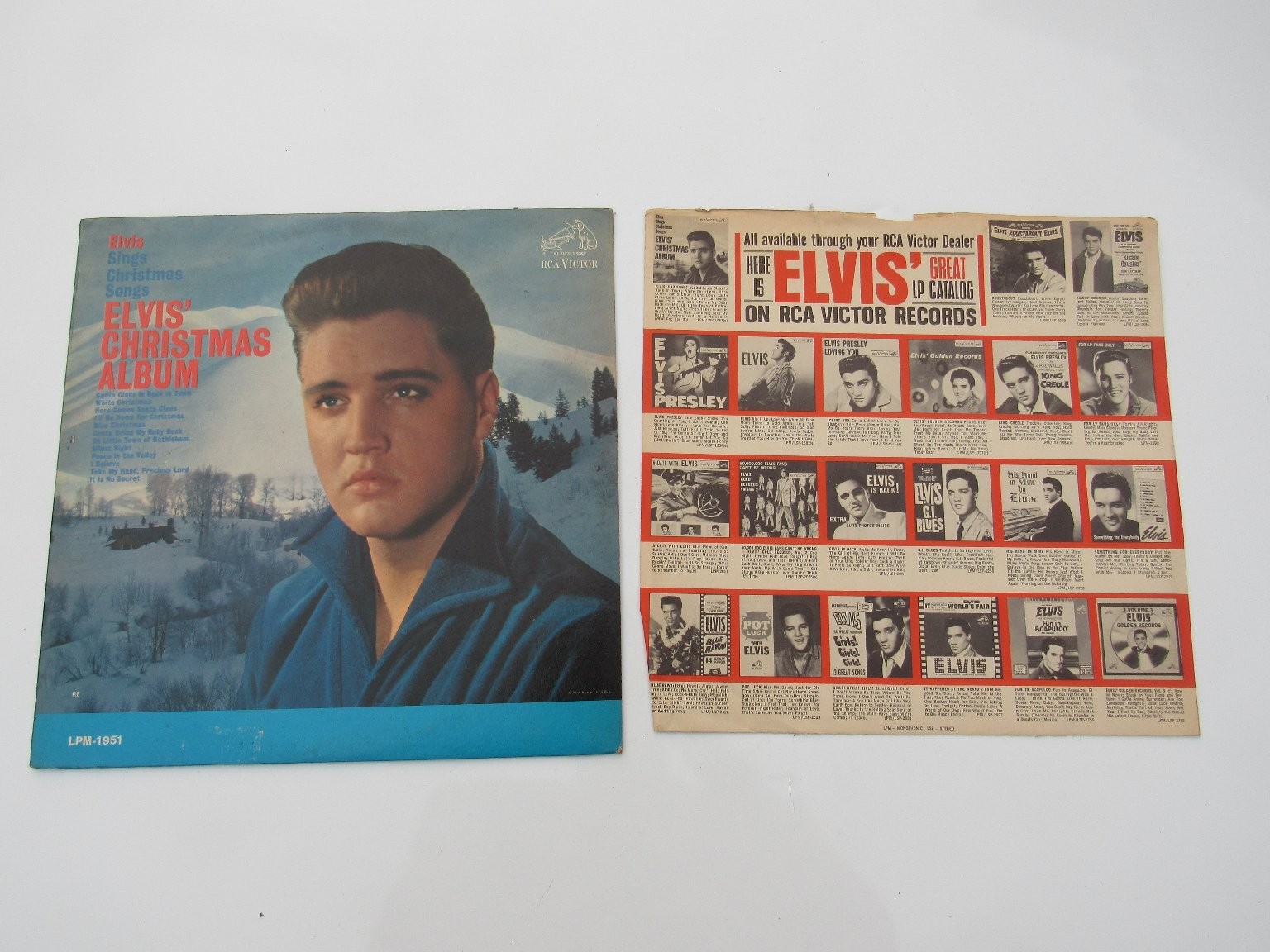 Elvis Presley – Elvis' Christmas Album LP Record 1957 RCA Victor Rock N Roll 33
