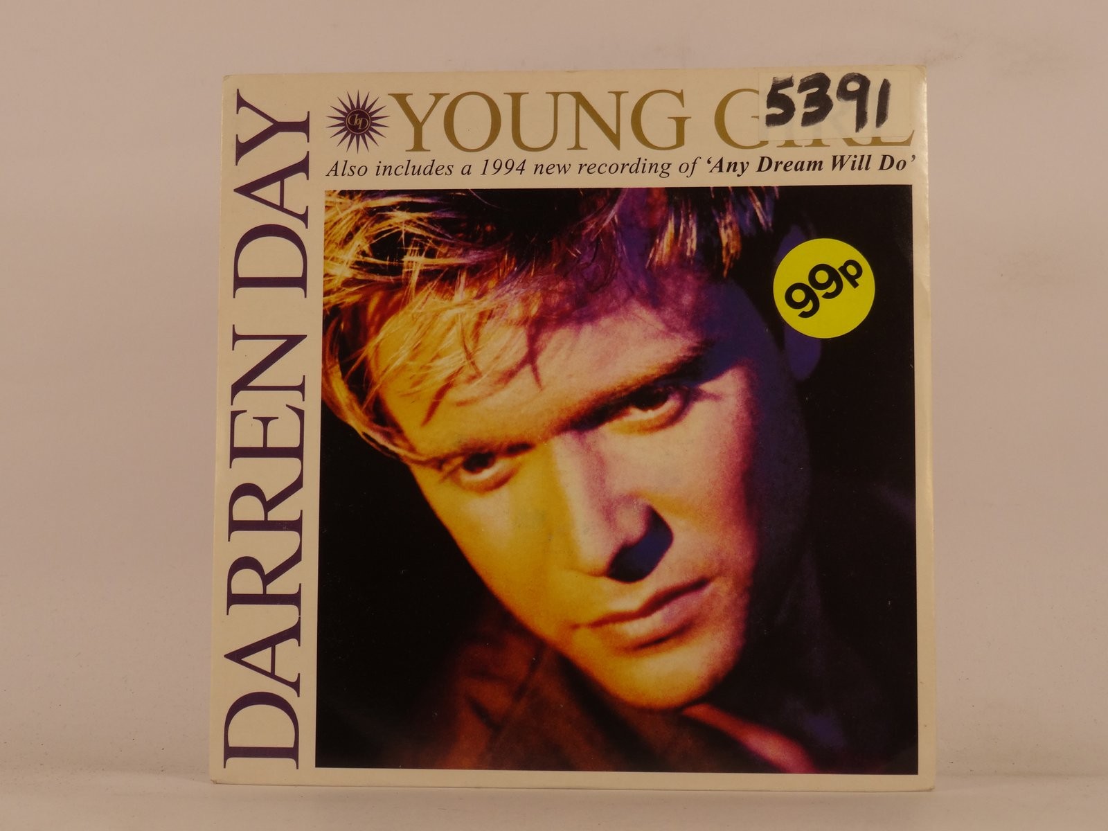 DARREN DAY YOUNG GIRL (130) 3 Track 7" Single including Picture Sleeve BMG RECOR