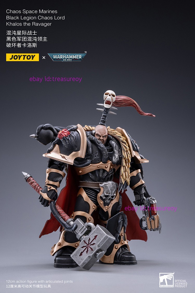 Joytoy 1/18  Black Legion Chaos Lord Khalos the Ravager Action Figure In Stock