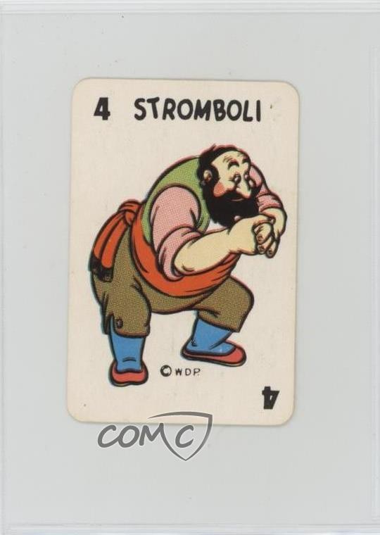 1946 Disney Pinocchio Card Game Green Characters Back Stromboli #4 0kb5