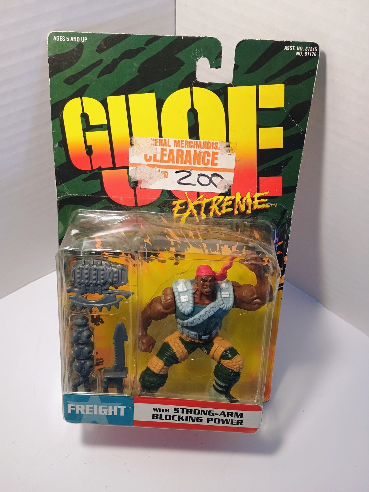 Modellino GI Joe Extreme Freight con potere di blocco braccio forte 1995 Hasbro