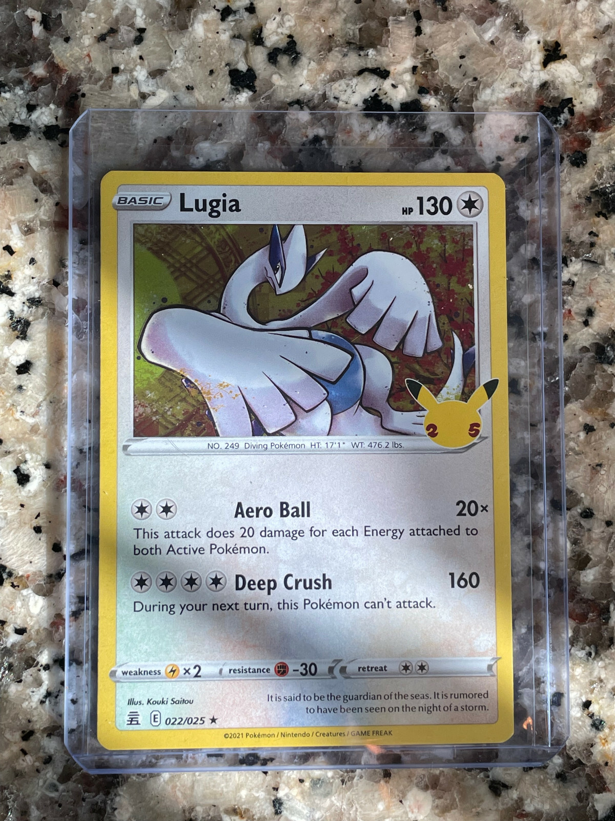 Pokemon TCG Celebrations Lugia 022 Holo Rare Colorless Type 25th Anniversary Vin