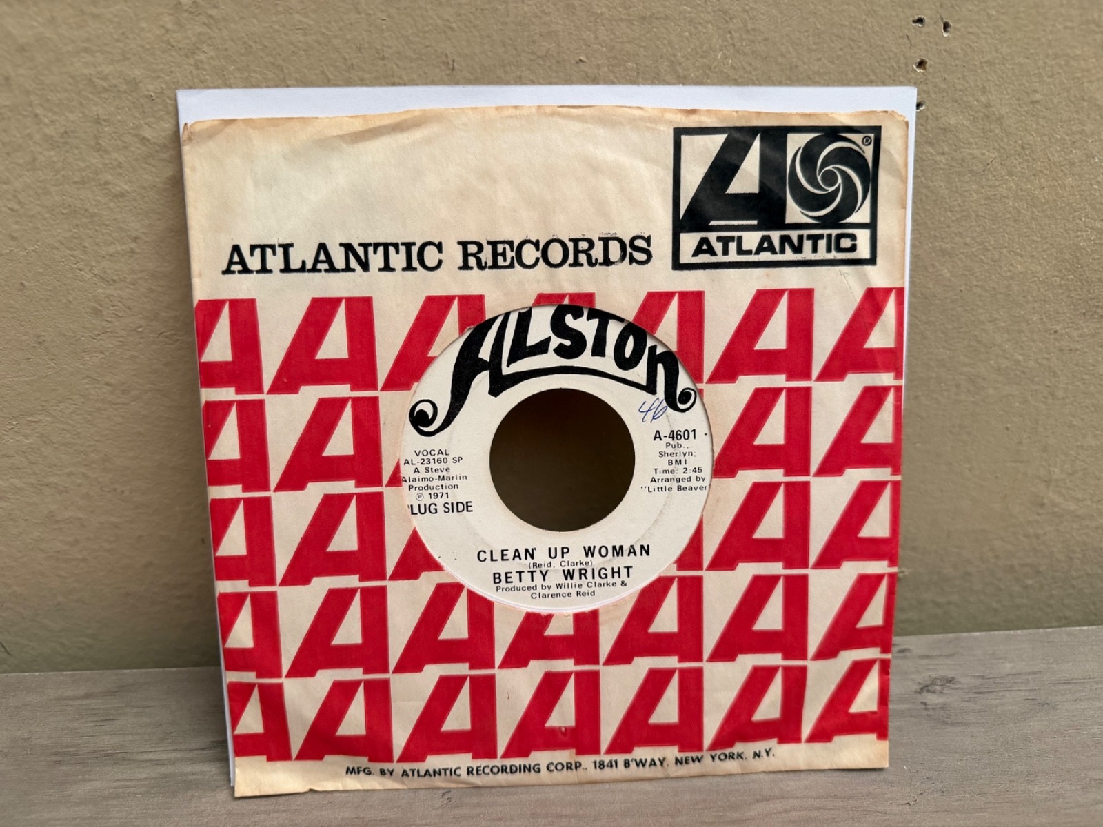 "clip" BETTY WRIGHT CLEAN UP WOMAN ALSTON WHITE LABEL PROMO FUNK SOUL 45'