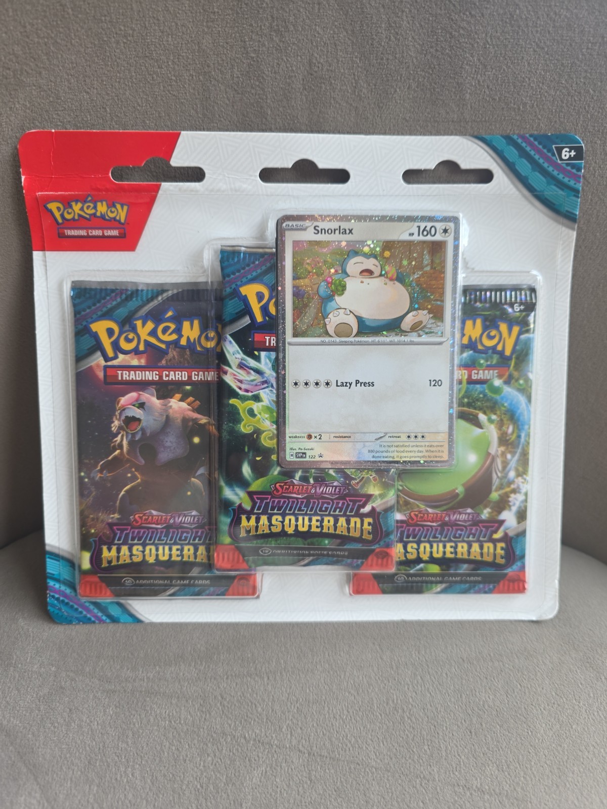 Pokemon TCG Twilight Masquerade Triple Blister (Snorlax) New Sealed