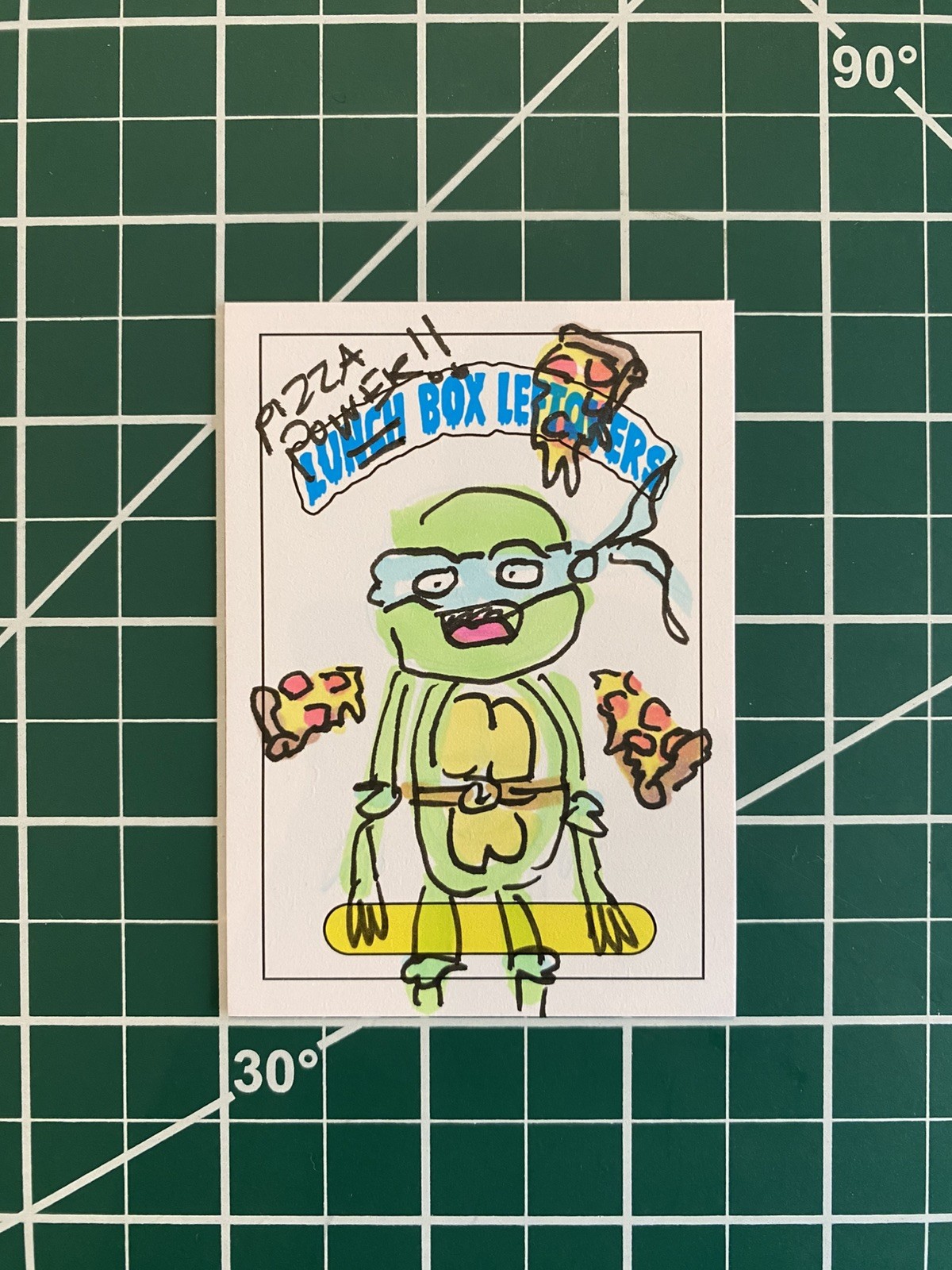 SSFC Lunch Box Avanzi 1/1 TMNT Leonardo "Pizza Power" Schizzo Anthony Aguilar 