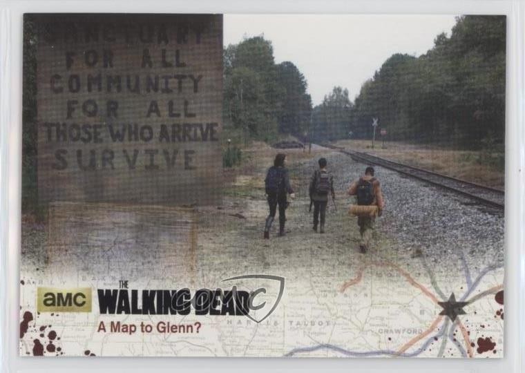 Cryptozoic The Walking Dead 2016 stagione 4 parte 2 Black Foil una mappa per Glenn? 0c3