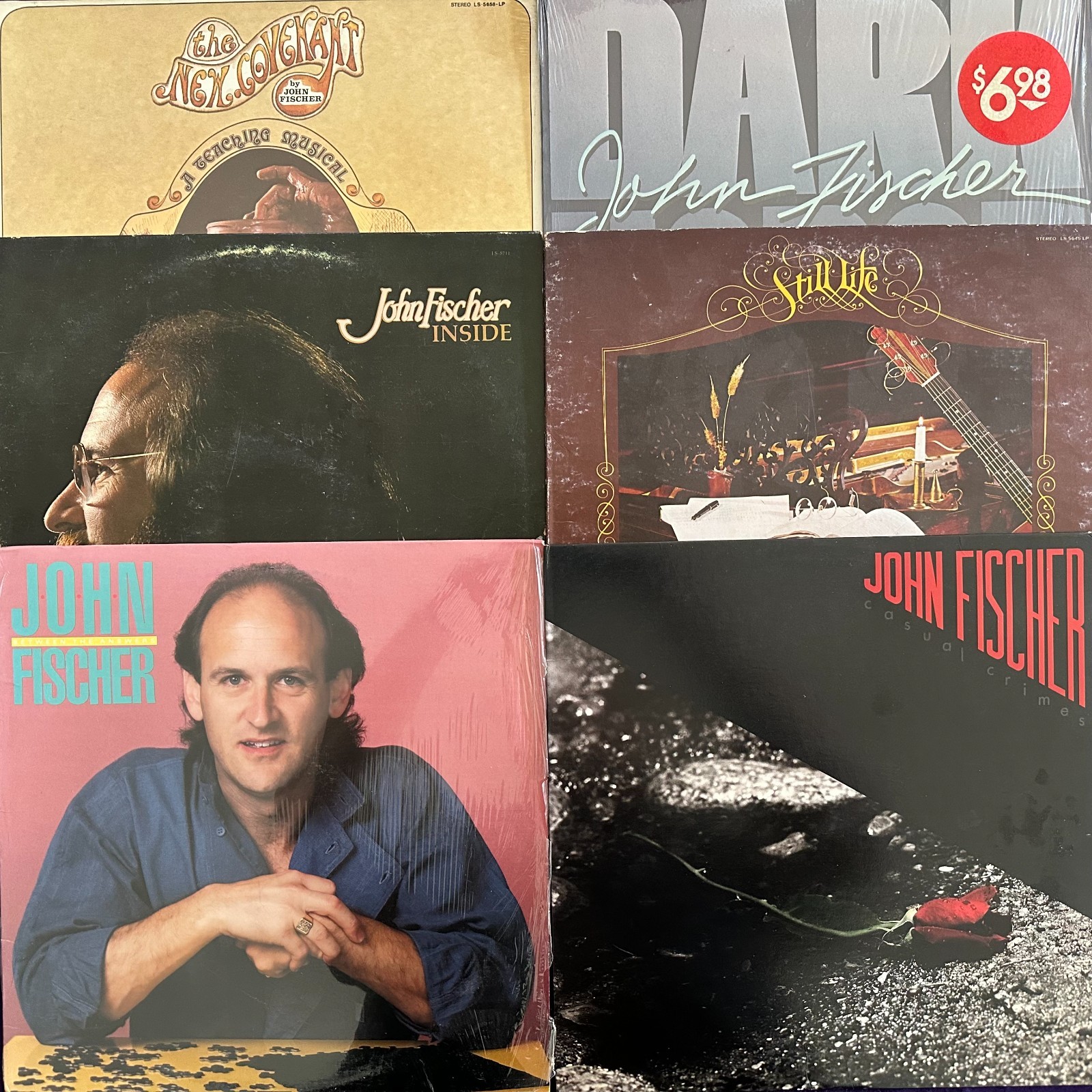 6x Lot JOHN FISCHER Inside / Still Life / Dark Horse / Casual Crimes / Between