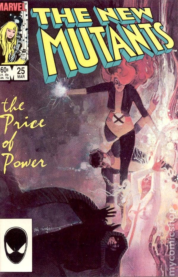 New Mutants #25D FN/VF 7.0 1985 Immagine Stock 1° App. Legione (cameo)