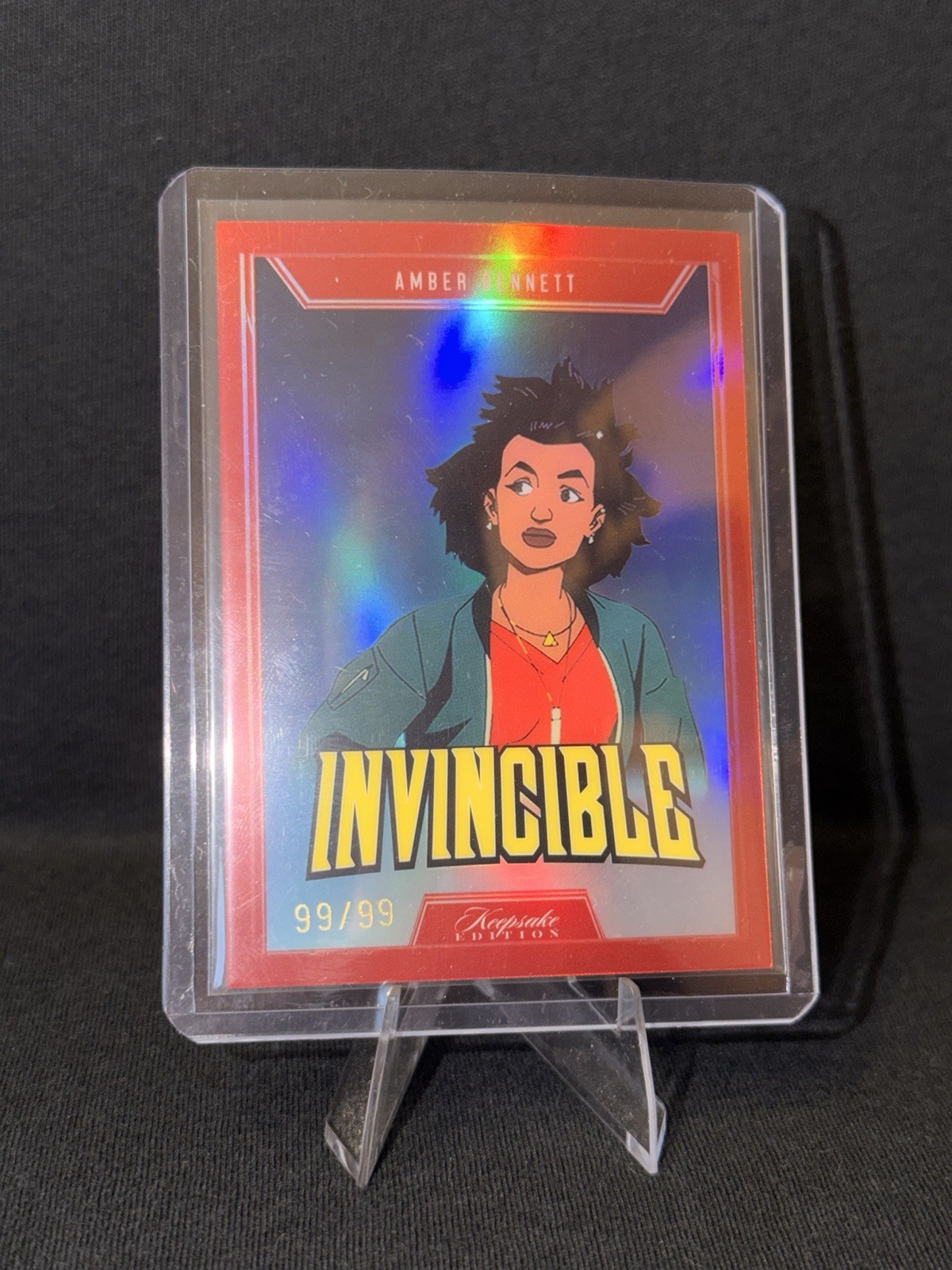 2025 Keepsake Invincible S1 Holo #141 Amber Bennett Red 99/99≈1/1 Bookend!!!