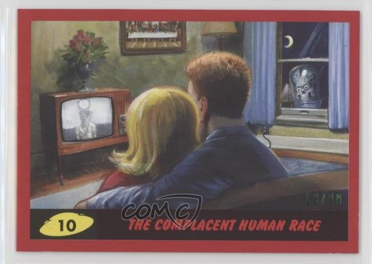 2017 Topps Mars Attacks: The Revenge Red 18/99 The Complacent Human Race #10 0ad