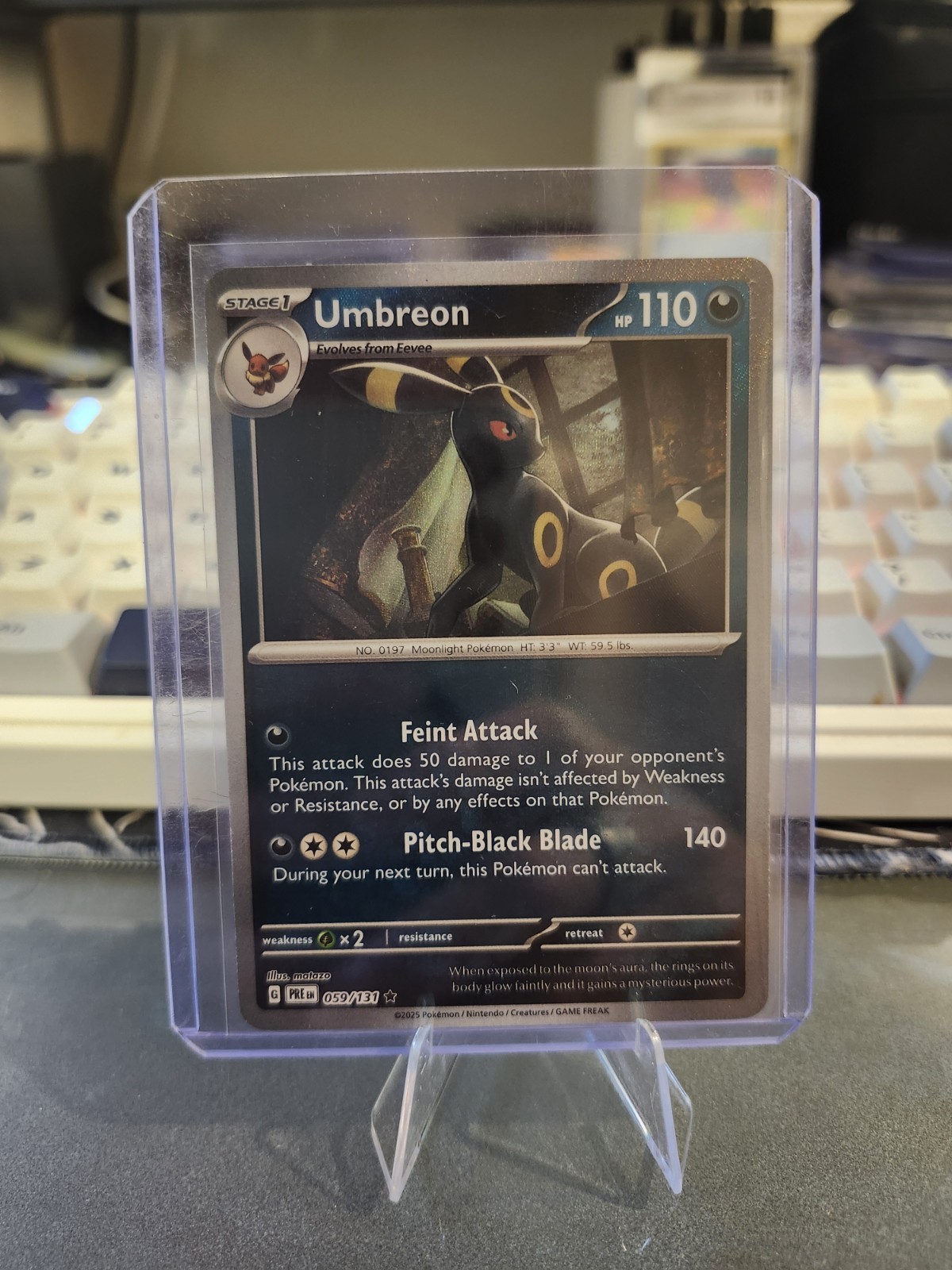 Pokemon 2025 SV Evoluzioni Prismatiche Umbreon Pokeball Reverse Holo #059/131