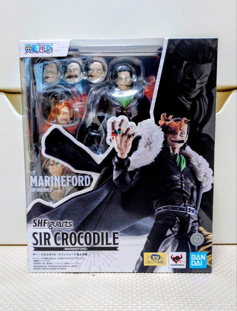 Modellino S.H.Figuarts Sir Crocodile Marineford pezzo unico Bandai Giappone nuovo